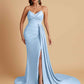 Sexy Soft Satin Mermaid V-neck Floor-Length Mermaid Bridesmaid Dresses