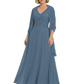 Luxury Formal Mother of Bride Dress Sparkling Sequin Top & Flowy Chiffon Skirt with Shawl