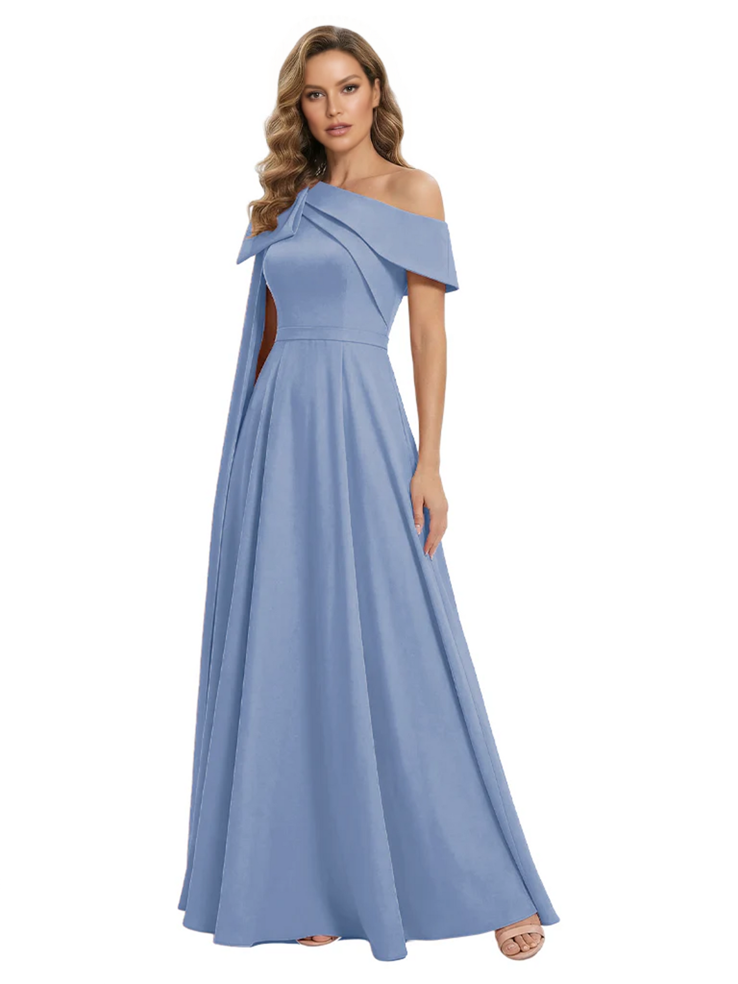 One Shoulder Elegant Mother of the Brides Dresses Mom Outfits Wedding Party