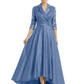 Elegant Mother of Bride Dress Evening Gowns Trending Styles with Lapel Collar 3/4 Sleeves