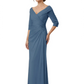 Elegant 3/4 Sleeve Mother of the Brides Dresses Mom Outfits Wedding Satin