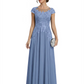 Chic Long A-Line Chiffon Mother of the Brides Dresses Sequin Mom Outfits For Wedding