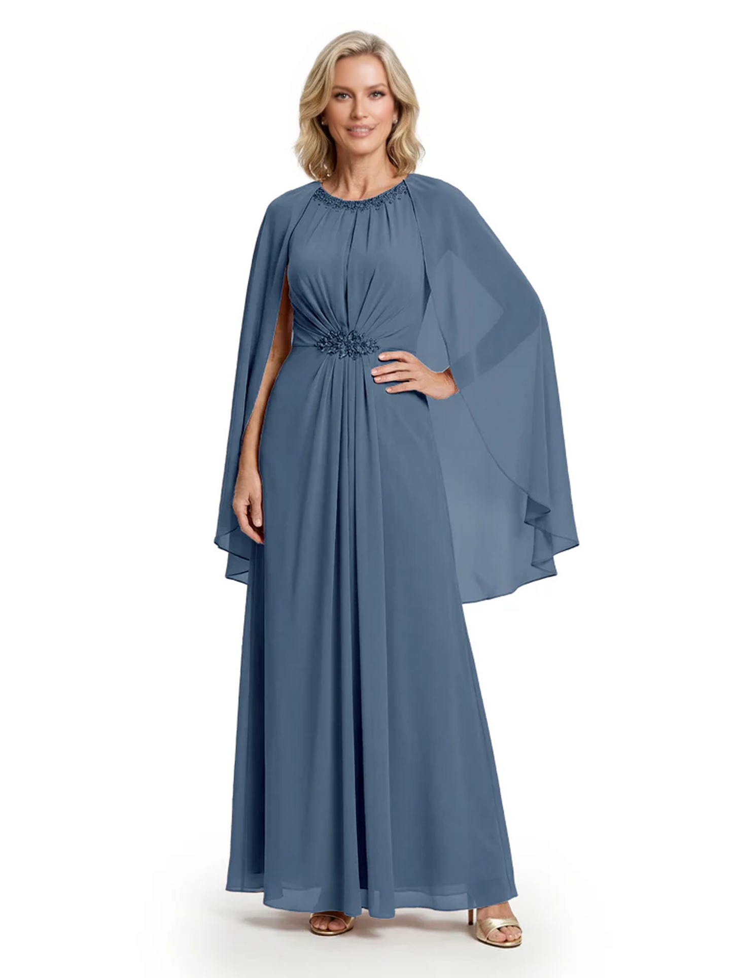 Floor Length Chiffon Mother of the Brides Dresses Wedding Party Gowns For Mom