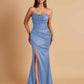 Sexy Soft Satin Mermaid Side Slit Floor-Length Mermaid Bridesmaid Dresses
