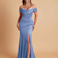 Elegant Soft Satin Mermaid Spaghetti Straps Floor-Length Mermaid Bridesmaid Dresses