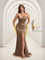 Gorgeous One Shoulder Soft Satin Side Slit Floor-Length Mermaid Bridesmaid Dresses