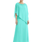 Elegant Mother of Bride Dresses Evening Gowns Trending 2026 Styles with Asymmetric Cape