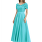 Luxury Formal Dress Sparkling Sequin Top Mother of Bride Dress Silk Satin A-Line Gowns