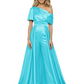 One Shoulder Mother of Bride jumpsuits Formal Gowns Floor Length Detachable Train