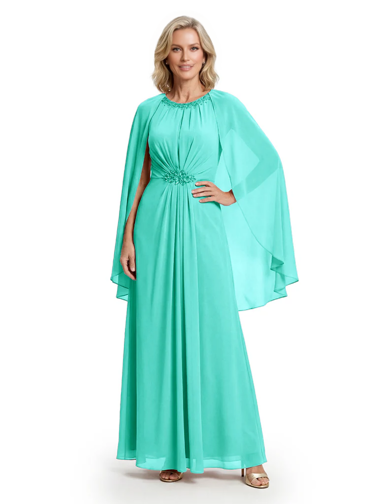 Floor Length Chiffon Mother of the Brides Dresses Wedding Party Gowns For Mom