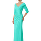 Elegant 3/4 Sleeve Mother of the Brides Dresses Mom Outfits Wedding Satin