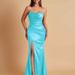 Sexy Soft Satin Mermaid Side Slit Floor-Length Mermaid Bridesmaid Dresses