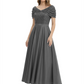 Luxury Formal Dress Sparkling Sequin Top Mother of Bride Dress Silk Satin A-Line Gowns