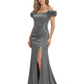 Elegant Mother of the Groom Dresses Mermaid Satin Formal Gown High Slit