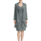 2PCS Knee Length Chiffon Mother of the Brides Dresses Short V-Neck