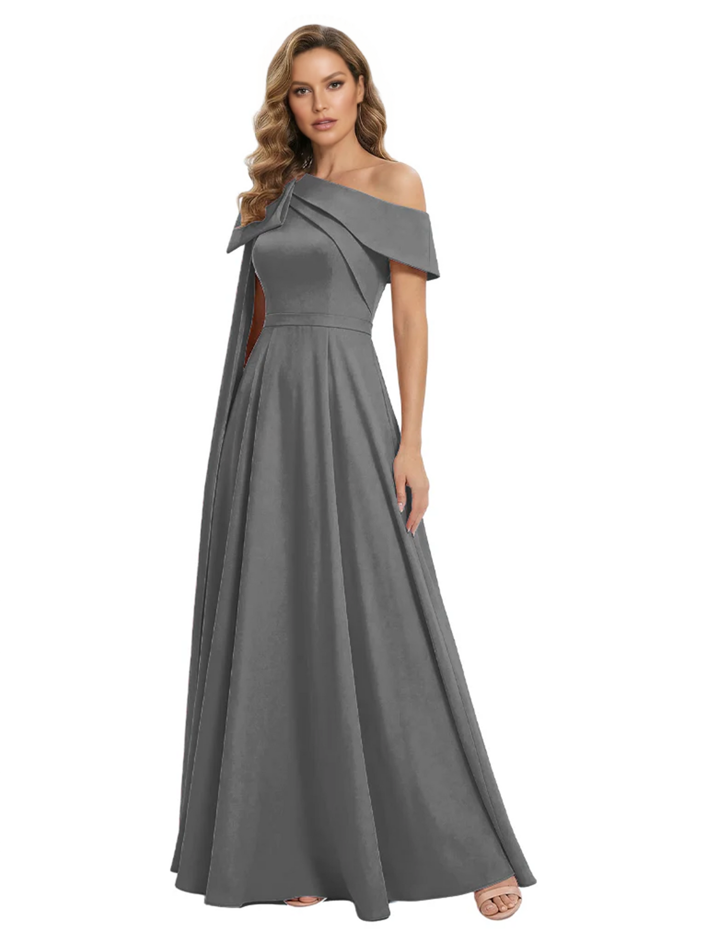 One Shoulder Elegant Mother of the Brides Dresses Mom Outfits Wedding Party