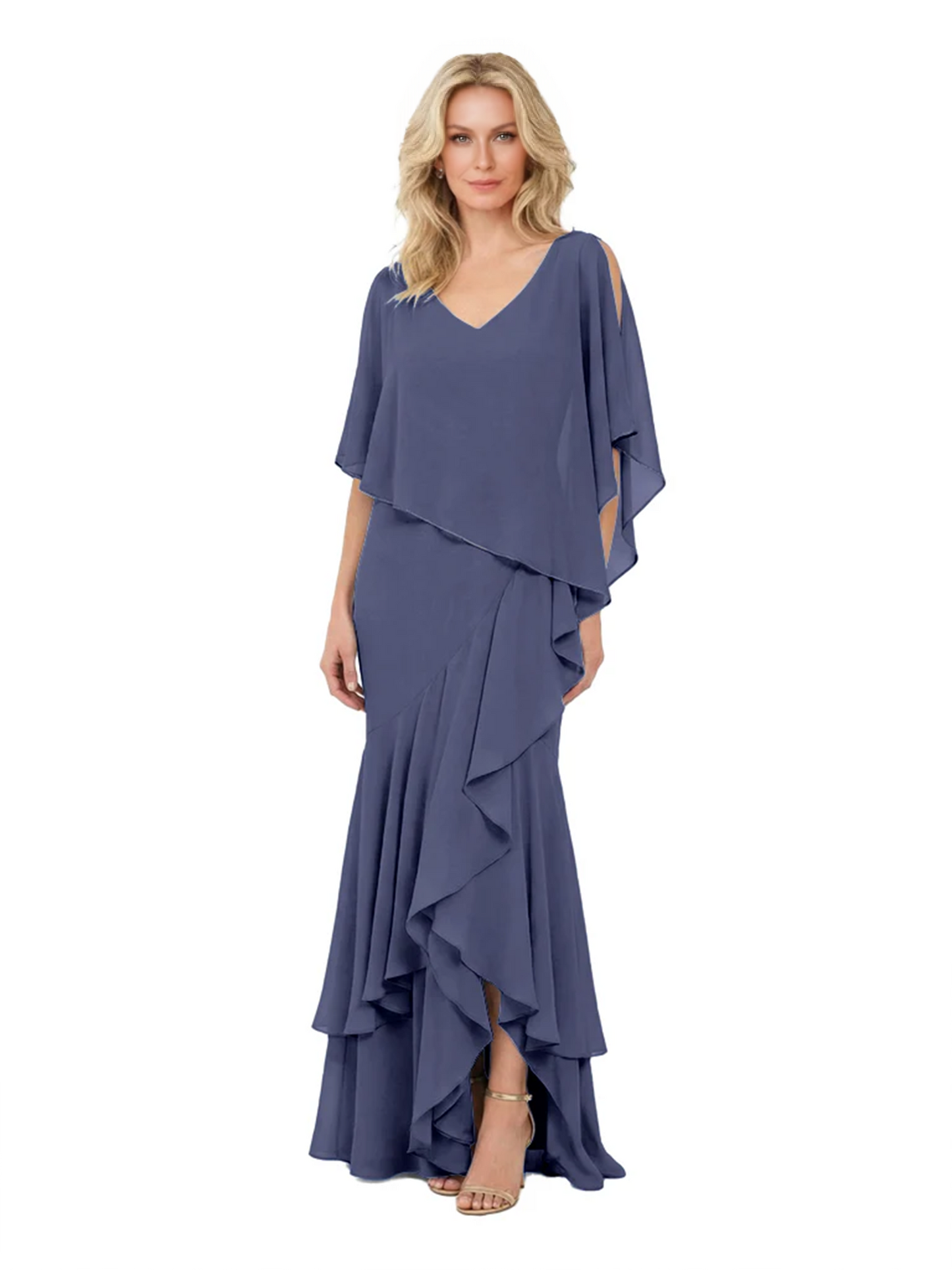 Chic Long A-Line Chiffon Mother of the Brides Dresses Sequin Mom Outfits