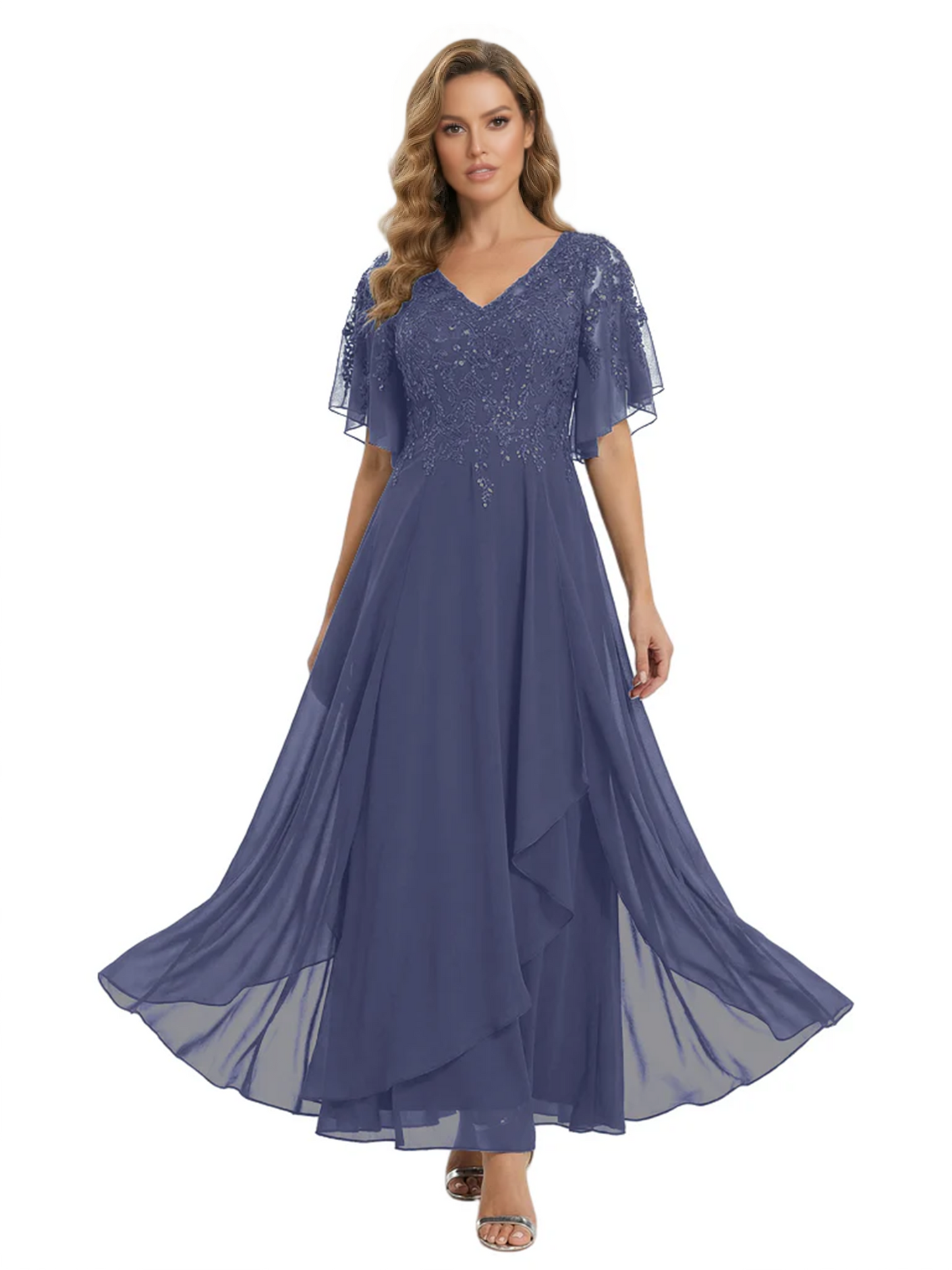 Bling Sequin Chiffon Mother of the Brides Dresses Wedding Party Gowns For Mom