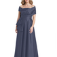 Formal Floor-Length Mother of the Bride Gown Sleeveless Satin Maxi Dress with Drape