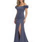 Elegant Mother of the Groom Dresses Mermaid Satin Formal Gown High Slit
