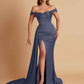 Sexy Soft Satin Sweetheart Off-the-shoulder Strapless Side-Slit Mermaid Bridesmaid Dresses