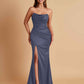 Sexy Soft Satin Mermaid Side Slit Floor-Length Mermaid Bridesmaid Dresses