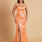 Sexy Soft Satin Mermaid Sweetheart Floor-Length Mermaid Bridesmaid Dresses