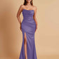 Sexy Soft Satin Mermaid Side Slit Floor-Length Mermaid Bridesmaid Dresses
