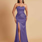 Sexy Soft Satin Mermaid Sweetheart Floor-Length Mermaid Bridesmaid Dresses