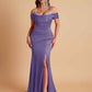 Elegant Soft Satin Mermaid Spaghetti Straps Floor-Length Mermaid Bridesmaid Dresses