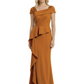 A-Line Satin Cap Sleeves Mother of the Brides Dresses Floor Length For Wedding