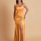 Gorgeous Square Criss Cross Soft Satin Side Slit Floor-Length Mermaid Bridesmaid Dresses