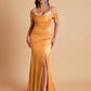 Elegant Soft Satin Mermaid Spaghetti Straps Floor-Length Mermaid Bridesmaid Dresses