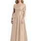Formal Floor-Length Mother of the Bride Gown Sleeveless Satin Maxi Dress with Drape