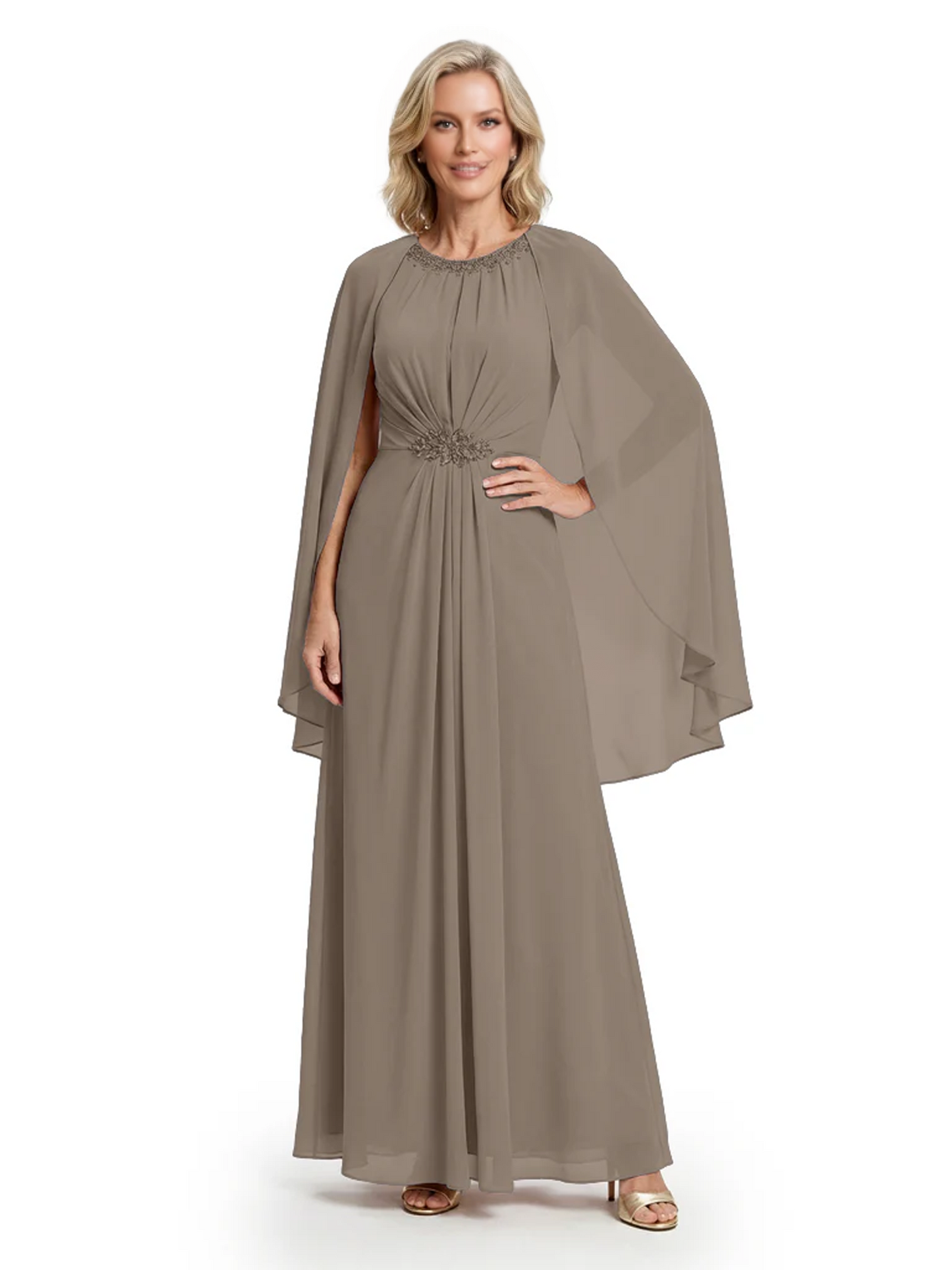 Floor Length Chiffon Mother of the Brides Dresses Wedding Party Gowns For Mom