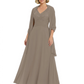 Luxury Formal Mother of Bride Dress Sparkling Sequin Top & Flowy Chiffon Skirt with Shawl
