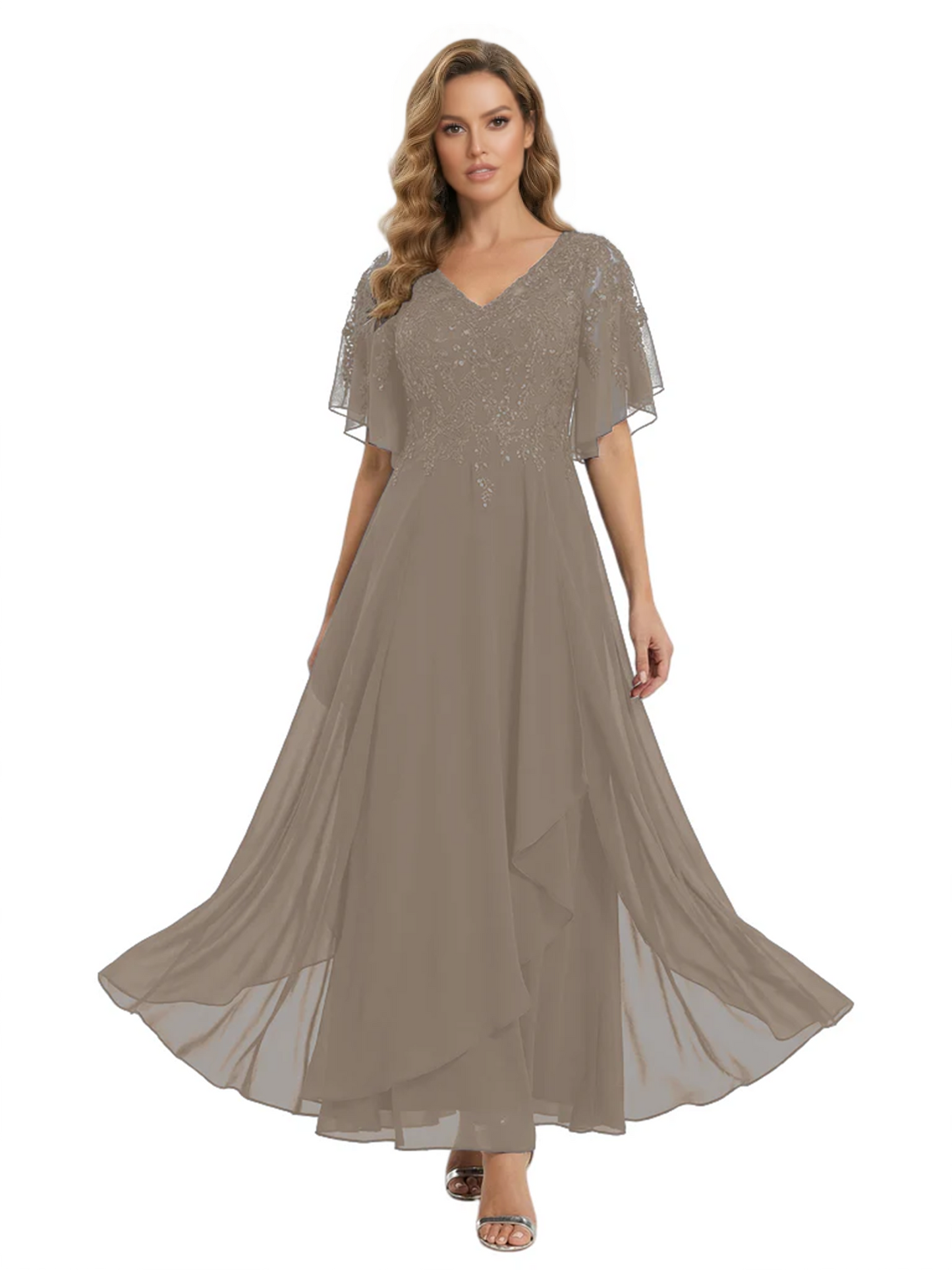 Bling Sequin Chiffon Mother of the Brides Dresses Wedding Party Gowns For Mom