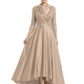 Elegant Mother of Bride Dress Evening Gowns Trending Styles with Lapel Collar 3/4 Sleeves