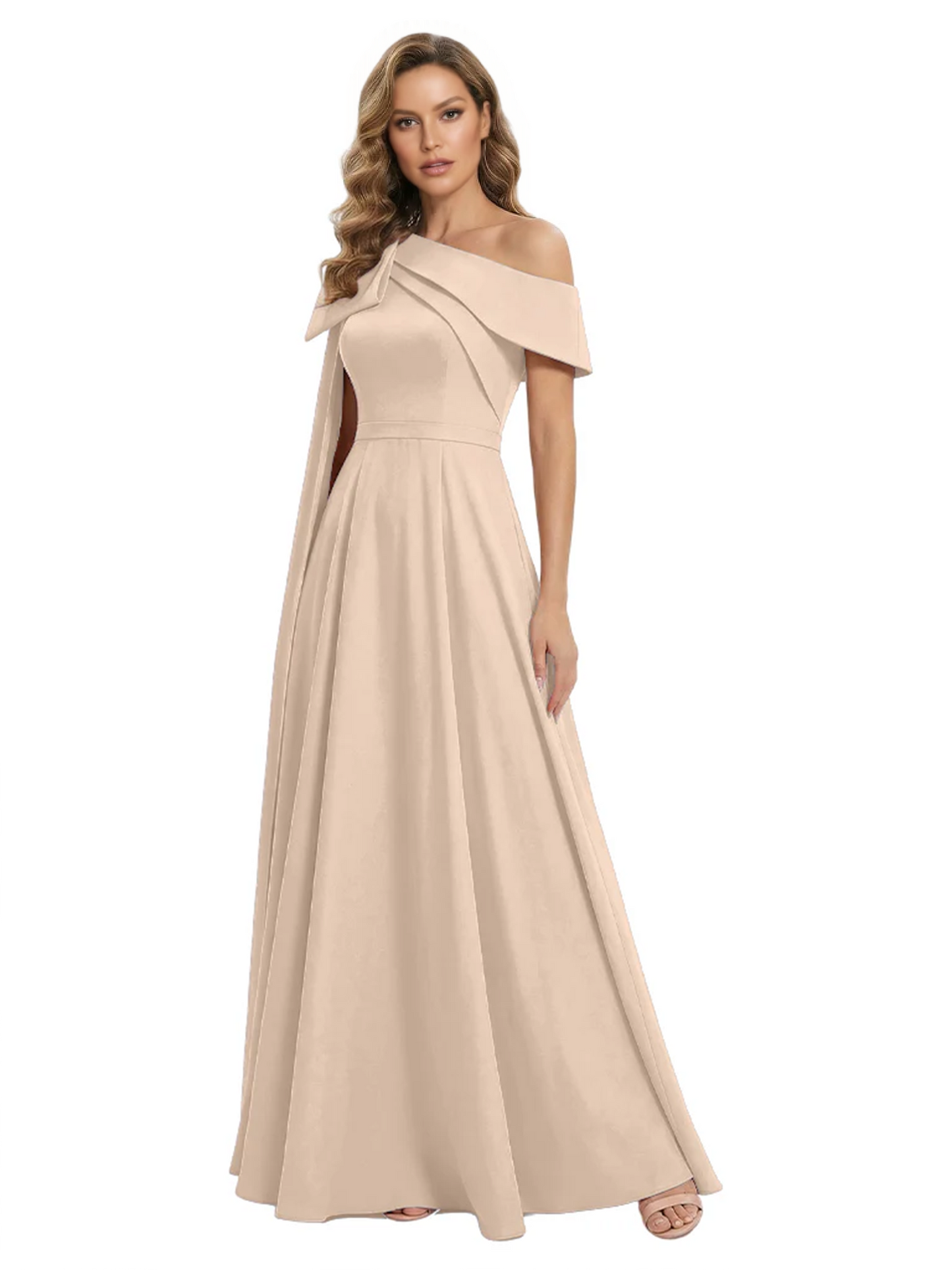 One Shoulder Elegant Mother of the Brides Dresses Mom Outfits Wedding Party