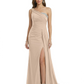 One Shoulder Mother of Bride Dress Ruffle Formal Gowns Mermaid Floor Length Train Slit