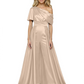 One Shoulder Mother of Bride jumpsuits Formal Gowns Floor Length Detachable Train