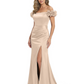 Elegant Mother of the Groom Dresses Mermaid Satin Formal Gown High Slit