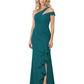 Modern Mother of Bride Dresses 2026 Asymmetric Neckline Ruffle Slit Gown