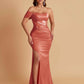 Sexy Soft Satin Mermaid One Shoulder Floor-Length Mermaid Bridesmaid Dresses