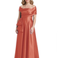 Formal Floor-Length Mother of the Bride Gown Sleeveless Satin Maxi Dress with Drape
