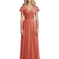 Mother of the Bride Dress Cap Sleeves and V-Neckline with Embroidered Lace Shoulders