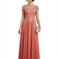 Chic Long A-Line Chiffon Mother of the Brides Dresses Sequin Mom Outfits For Wedding