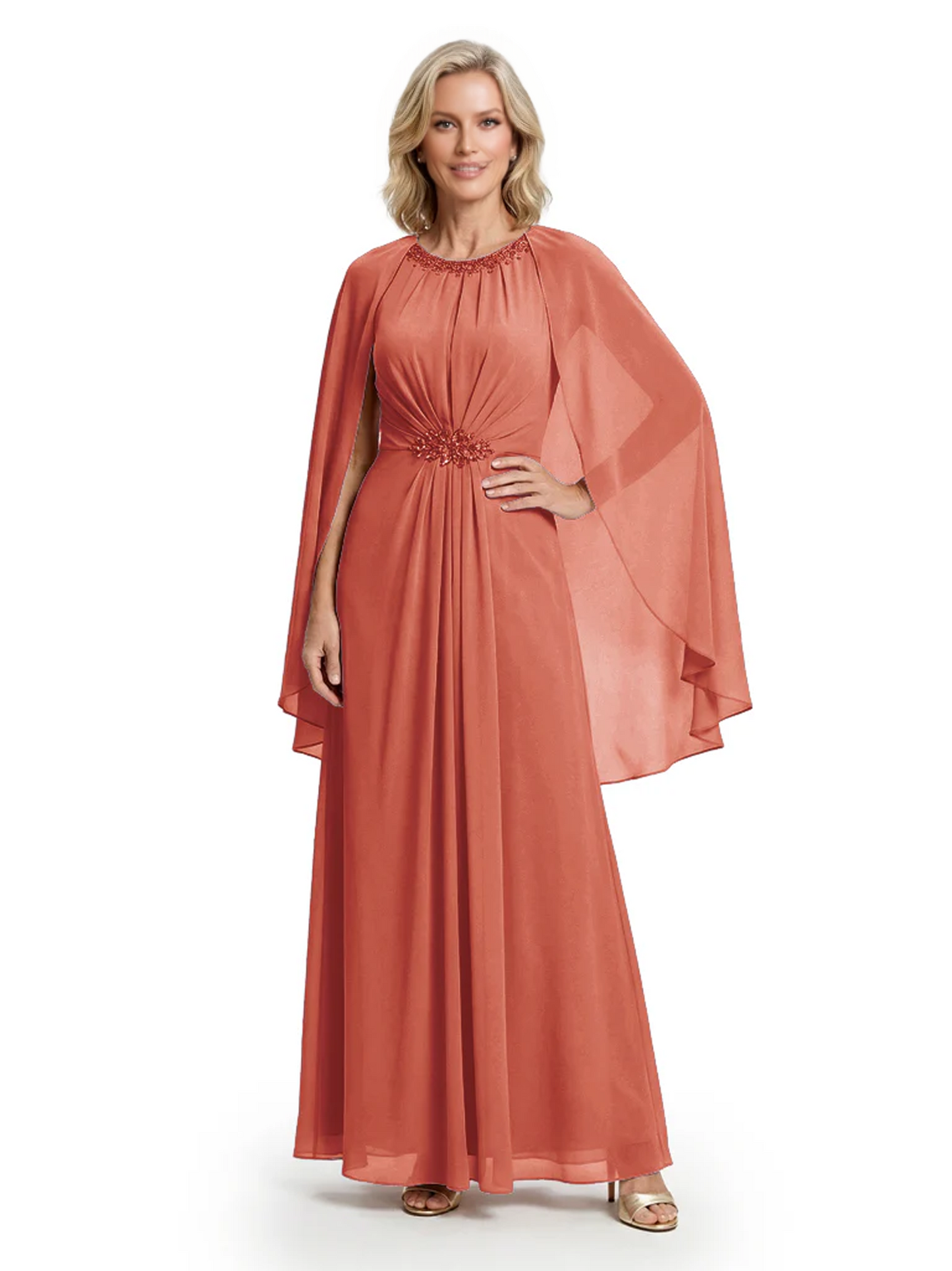 Floor Length Chiffon Mother of the Brides Dresses Wedding Party Gowns For Mom