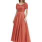 Luxury Formal Dress Sparkling Sequin Top Mother of Bride Dress Silk Satin A-Line Gowns