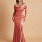 Elegant Soft Satin Mermaid Spaghetti Straps Floor-Length Mermaid Bridesmaid Dresses